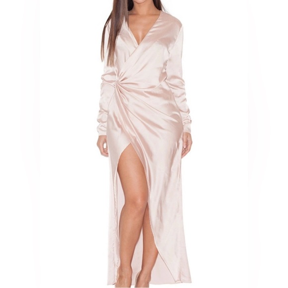 House of CB Dresses & Skirts - House of CB Korrin Satin Maxi Dress XS Pink